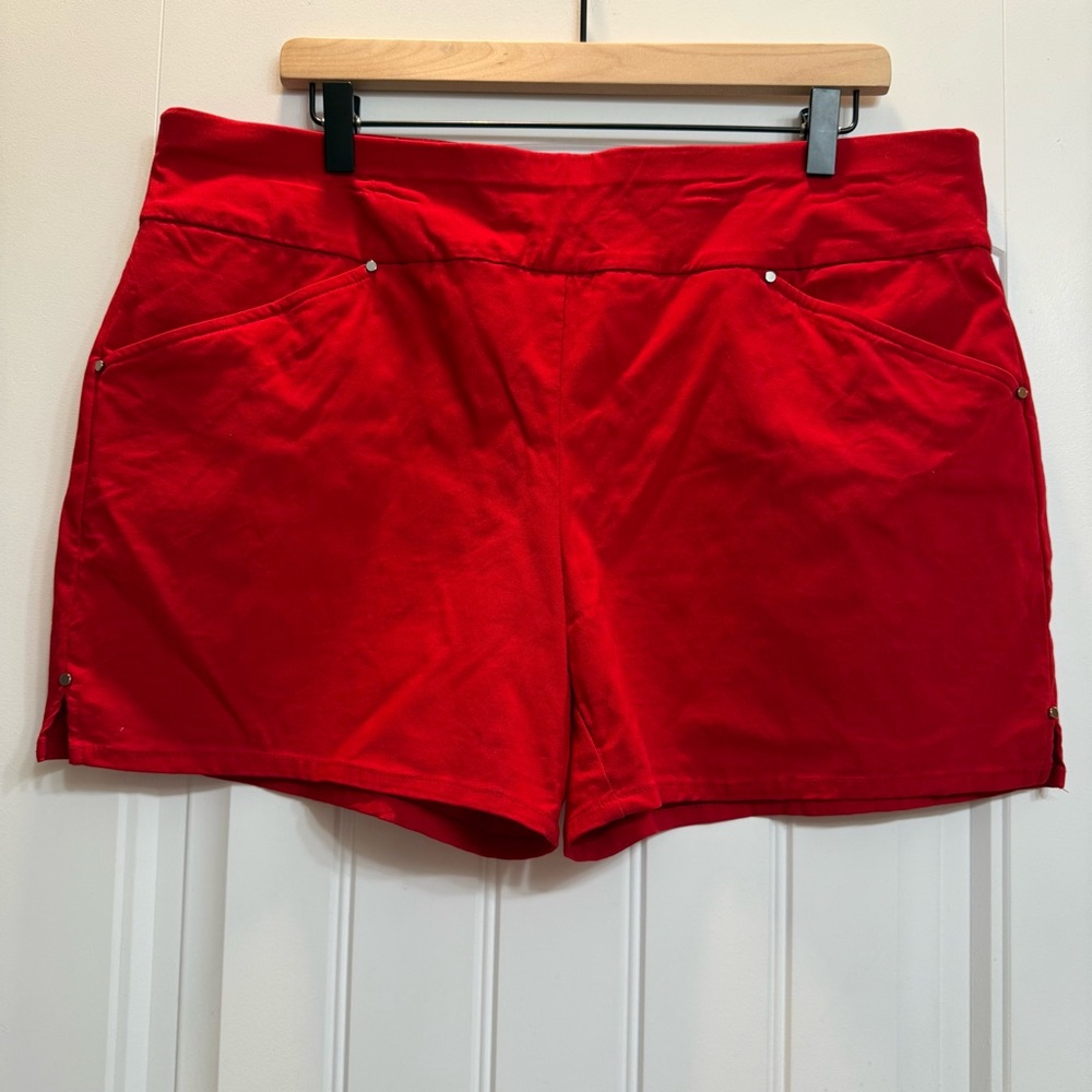 INC International Concepts High Waist Red Shorts